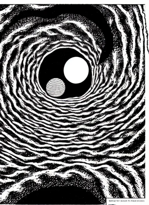 Image similar to what's inside a black hole, junji ito