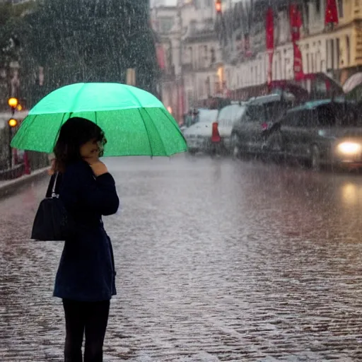 Image similar to girl with an umbrella on a rainy day, profile pic