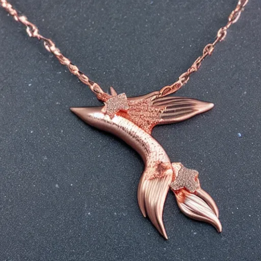 Image similar to fierce free spirited sensual mermaid, rose gold