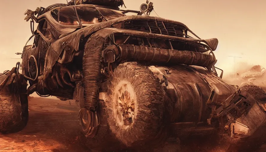 Prompt: Mad Max on PS1, hyperdetailed, artstation, cgsociety, 8k