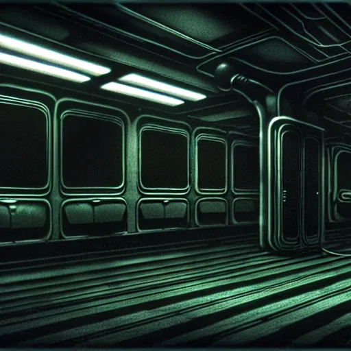 Image similar to black glossy xenomorph, alien movie, endless empty office building, pale yellow wallpaper, moist brown carpet, dim fluorescent lighting, artstation, ultra detailed, creepy, dramatic lighting, photorealistic, art by h. r. giger