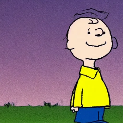 Prompt: a picture of charlie brown in real life