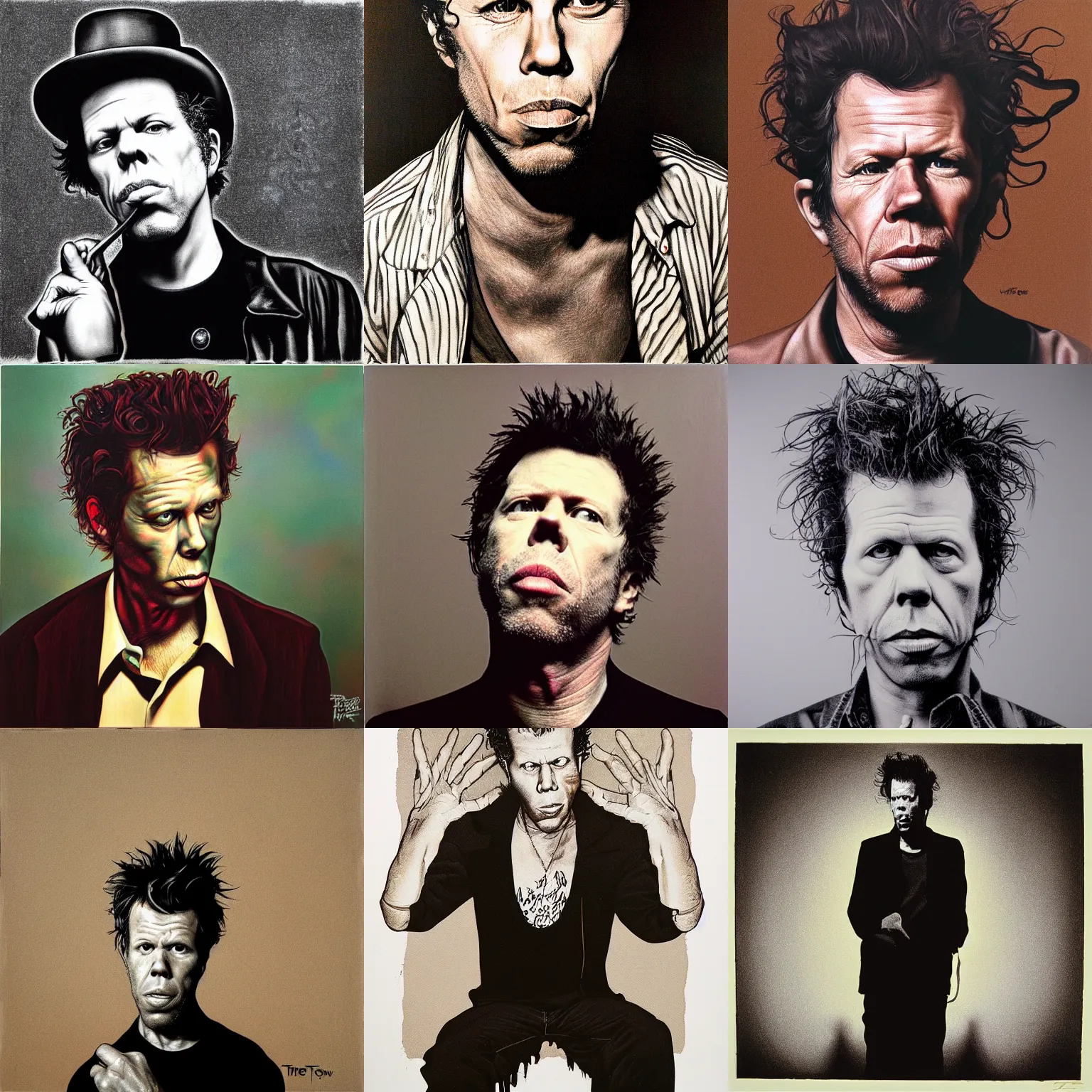 Prompt: Tom Waits by Trevor Brown