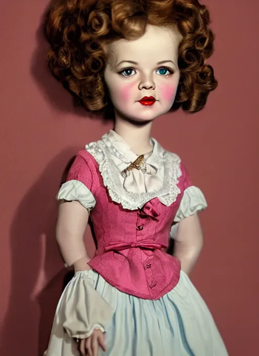 Image similar to shirley temple as a mark ryden doll, detailed digital art, trending on Artstation