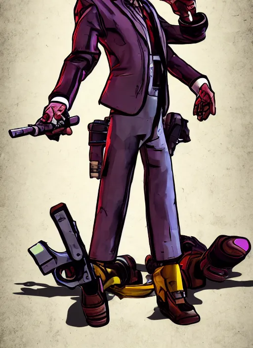 Image similar to malcolm x in the borderlands 3 style