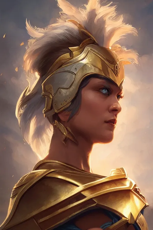 Image similar to amazon valkyrie athena, d & d, fantasy, portrait, highly detailed, headshot, digital painting, trending on artstation, concept art, sharp focus, illustration, art by artgerm and greg rutkowski and magali villeneuve