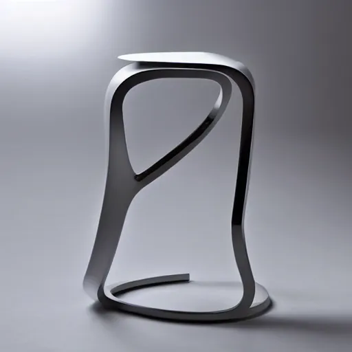 Image similar to a minimalistic stool by Zaha hadid