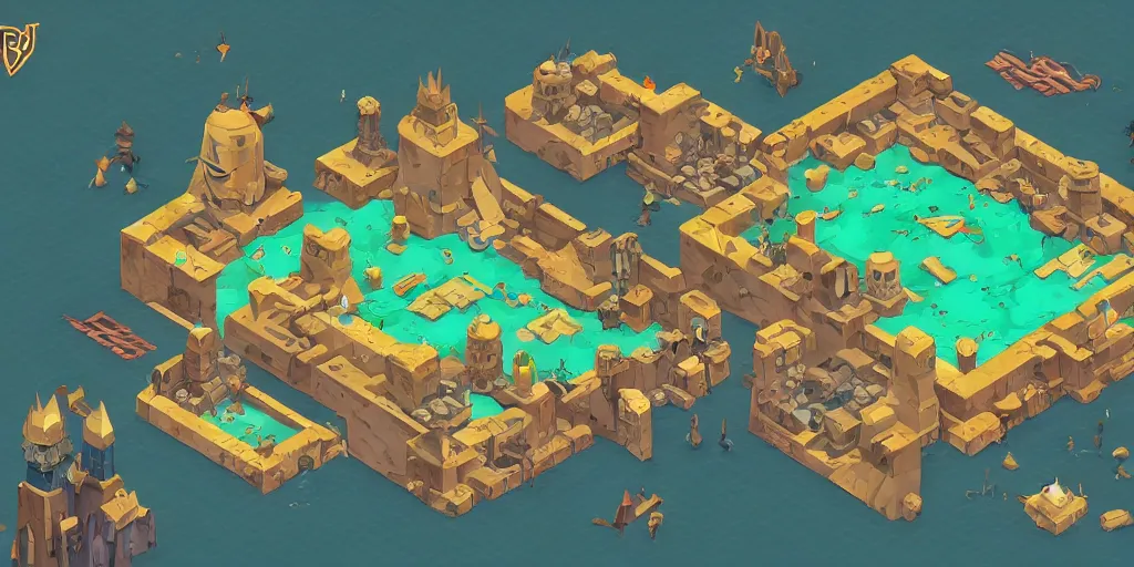 Image similar to A high detailed isometric vector art presenting an aerial view of a RPG room by Transistor, dofus, Bastion, pyre, hades, Patreon content, containing tables and walls, HD, straight lines, vector, grid, dnd map, map patreon, fantasy maps, foundry vtt, fantasy grounds, aerial view ,dungeondraft , tabletop, inkarnate, dugeondraft, roll20