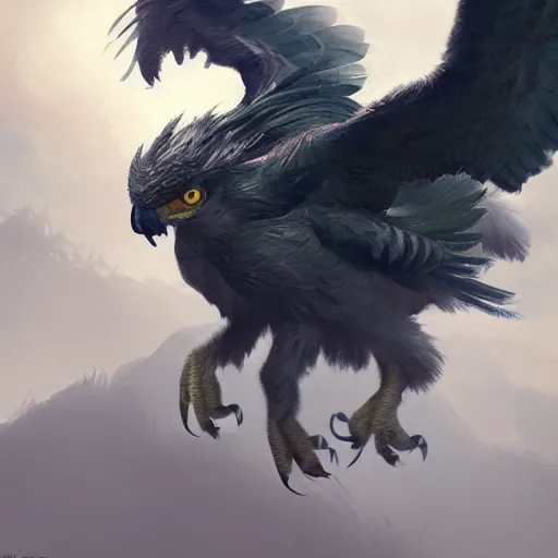 Image similar to A Gryphon with a human upper body, intricate, elegant, volumetric lighting, scenery, digital painting, highly detailed, artstation, sharp focus, illustration, concept art, ruan jia, steve mccurry