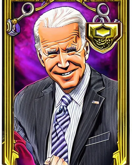 Image similar to biden on yugioh card.