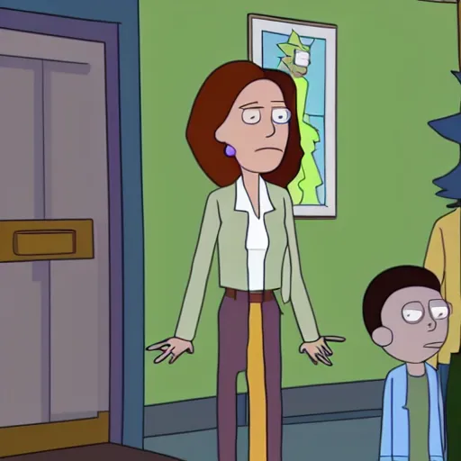 Prompt: Nancy Patricia Pelosi as Rick and Morty