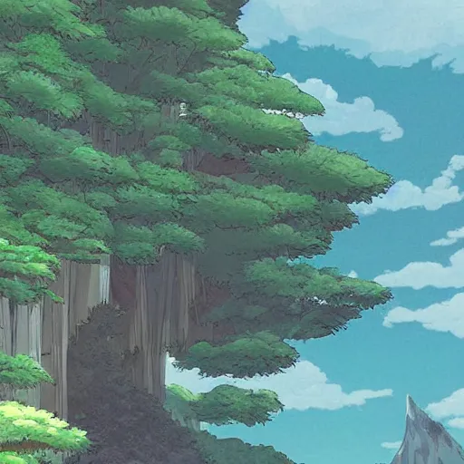 Image similar to beautiful landscape by studio ghibli, digital art