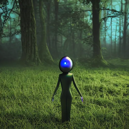 Image similar to flatwoods monster, 3 d render, octane, ray tracing, ultra high resolution, ultra detailed, photorealistic, 8 k