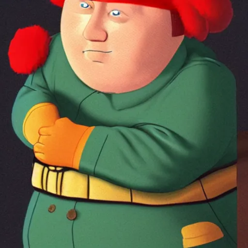 Image similar to Photo of Eric Cartman as a real human boy, hyperrealistic, 4k, full body