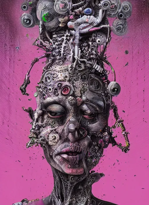 Image similar to Biopunk goddess painting by Dan Hillier, trending on artstation, artstationHD, artstationHQ, 4k, 8k