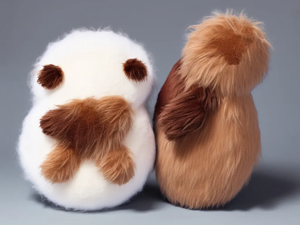 Image similar to a fuzzy plush round critter, product photo