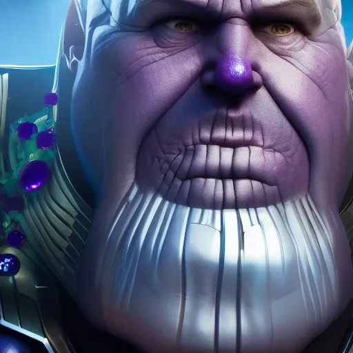 Image similar to Thanos is Santa Claus, hyperdetailed, artstation, cgsociety, 8k