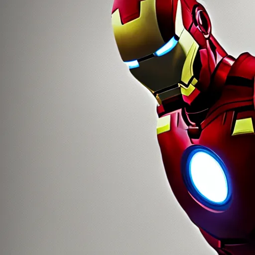 Prompt: a photorealistic painting of Iron Man 3D render