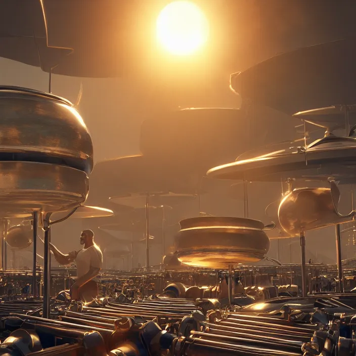 Image similar to sun surrounded by steel bands. high tech. octane render, trending on artstation, greg rutkowski very coherent symmetrical artwork. cinematic, hyper realism, high detail, octane render, 8 k, iridescent accents