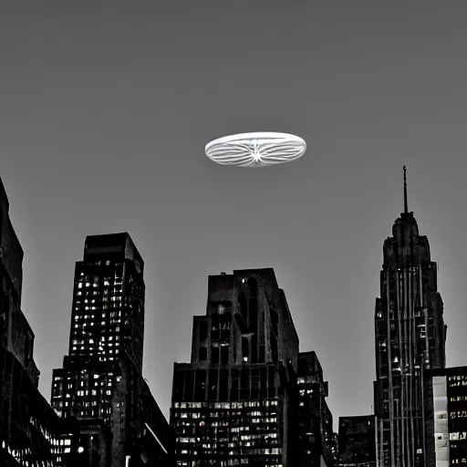 Image similar to ufos over manhattan, dslr,