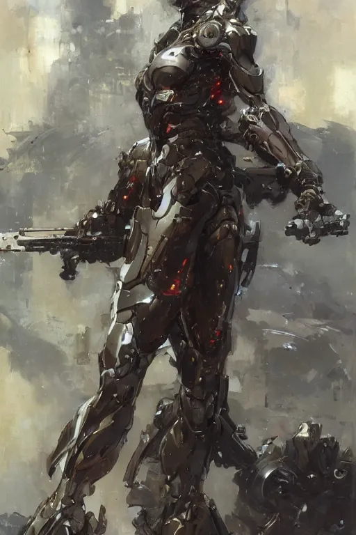 Prompt: full body girl metal armor dynamic poses painting by gaston bussiere, greg rutkowski, yoji shinkawa, tsutomu nihei