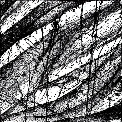 Image similar to pen and ink texture, crosshatching, black and white, high contrast, lines