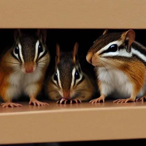 Prompt: chipmunks at college