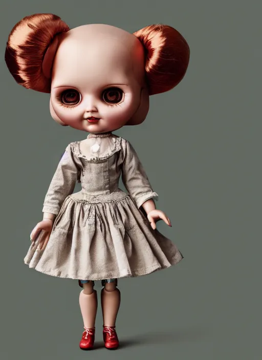 Image similar to highly detailed wide - angle portrait of a retro doll with low poly hands hands, nicoletta ceccoli, mark ryden, lostfish, earl nore, hyung tae, frank frazetta, global illumination, detailed and intricate environment