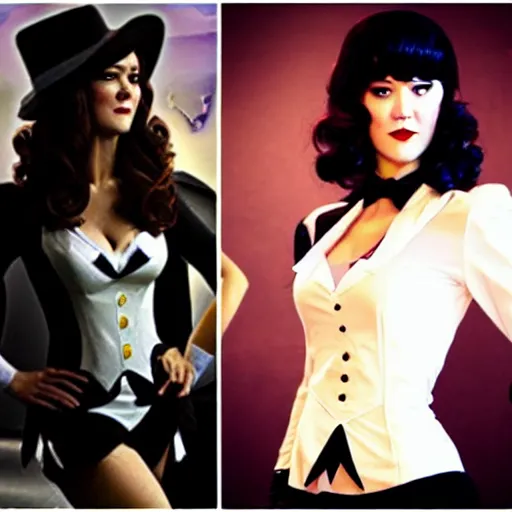 Image similar to mary elizabeth winstead cosplay as zatanna zatara,