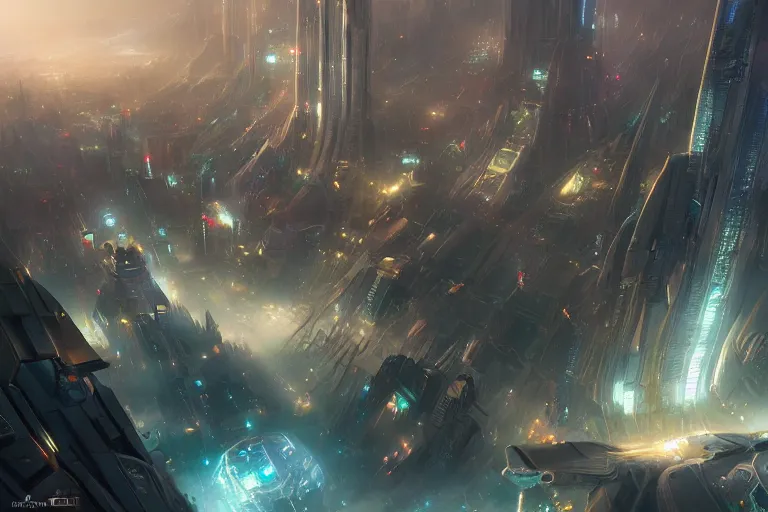 Image similar to a magical futuristic city by jessica rossier,