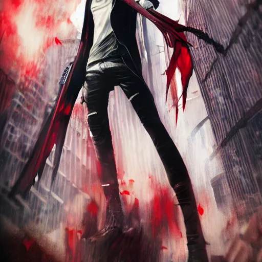 Image similar to devil never cry by wlop