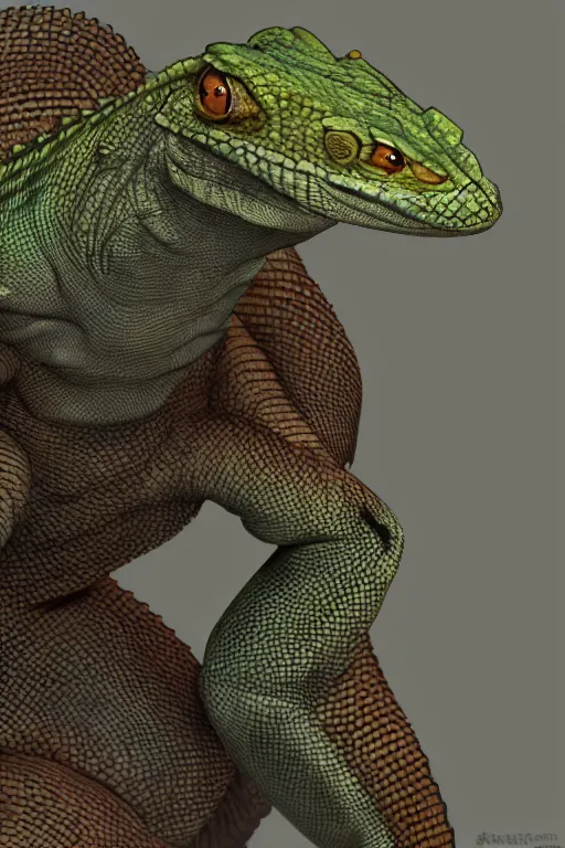 Image similar to lizardman, gray scales, anime, hd,