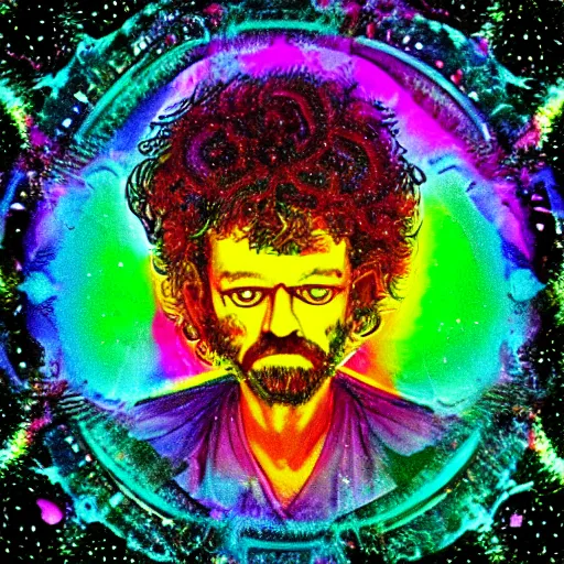 Image similar to terence mckenna, psychedelic, nde, cosmos