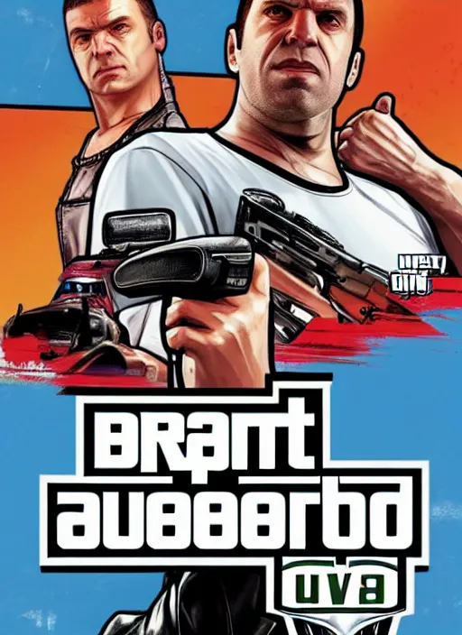 Image similar to Wojciech Cejrowski as a Grand Theft Auto 5 cover. detailed