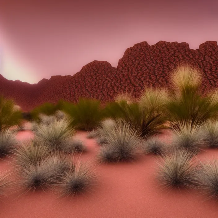 Prompt: hyper realistic, high detail photo of desert oasis, beautiful, dreary lighting