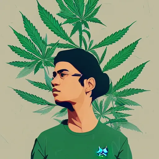 Image similar to Marijuana profile picture by Sachin Teng, symetrical, Organic Painting , Leaf Green, adidas, Green smoke, Impressive, Award Winning, Warm, Good Vibes, Positive, geometric shapes, energetic, intricate background, graffiti, street art:2 by Sachin Teng:4