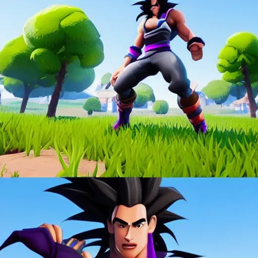 Prompt: raditz in fortnite