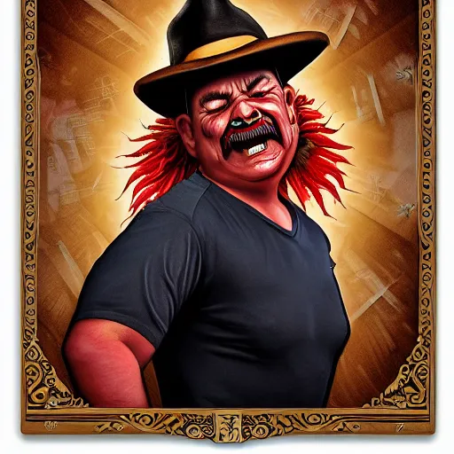 Image similar to el diablito loteria character, photorealistic portrait, studio