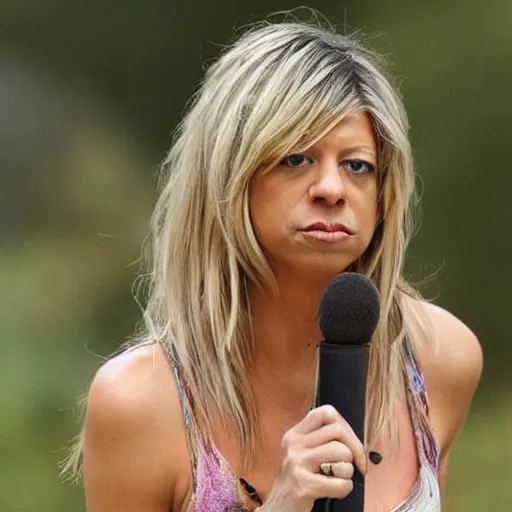 Image similar to kaitlin olson as an ostritch