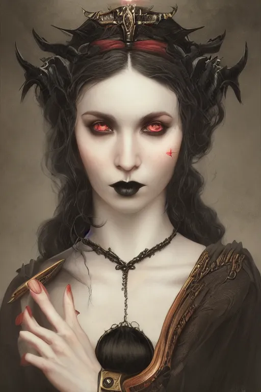 Portrait of beautiful goth wizard, dark fantasy art by | Stable ...
