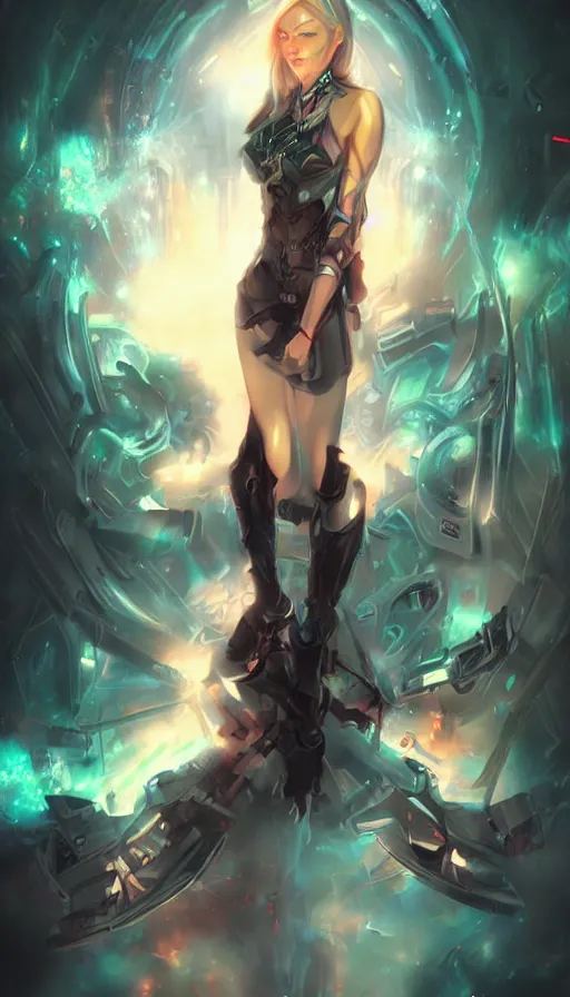 Image similar to techno artwork, by ross tran