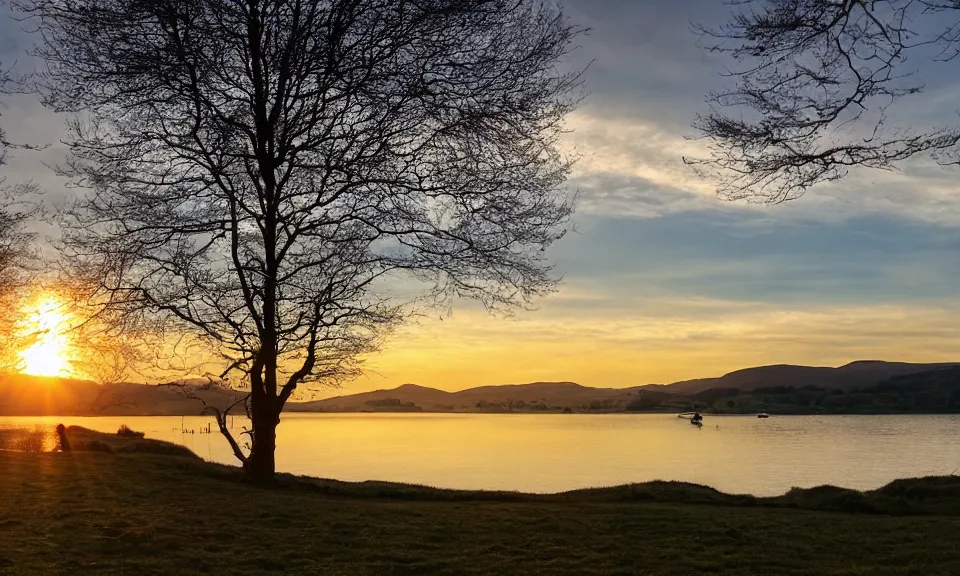 Image similar to sunset at the lake district