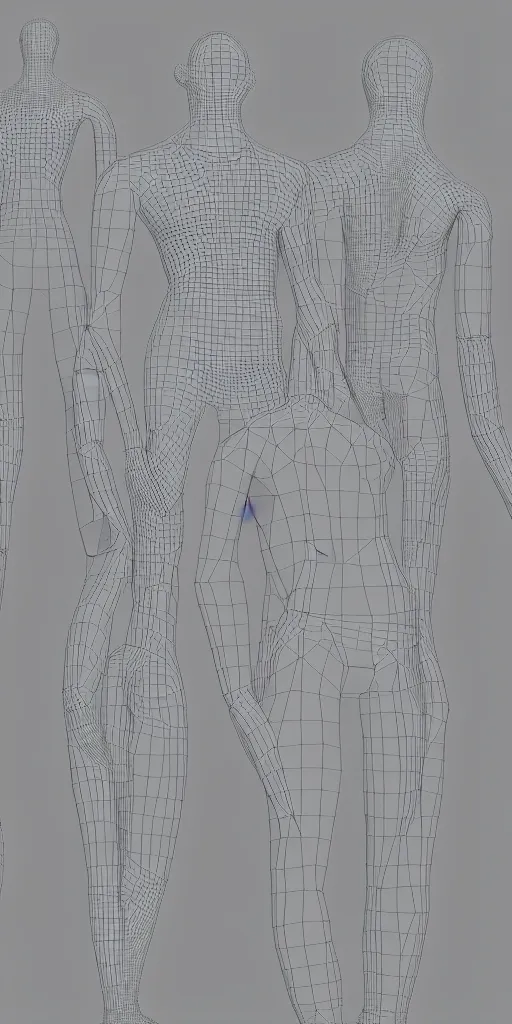 Image similar to human bodies intertwined, wireframe, perfect topology, 3 d model, ambient occlusion, 3 d mesh