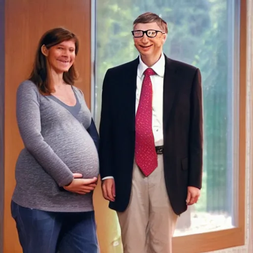 Image similar to pregnant bill gates