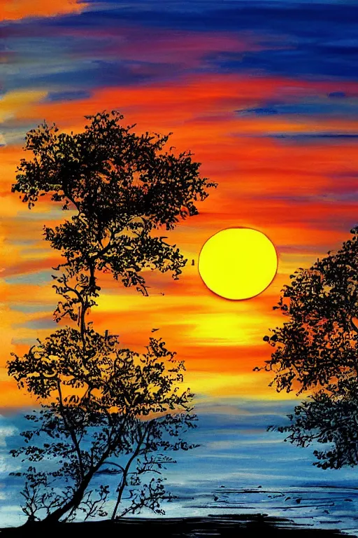 Image similar to magical sunset with most beatiful colors which I saw W- 1372