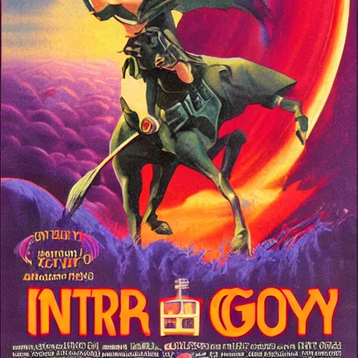 Image similar to into glory ride, 1980s fantasy movie poster artwork