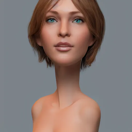 Prompt: beautiful girl, full body, full body, high detail of the face, 1 / 8, hyper - realistic, 4 k, style by elizabeth elder