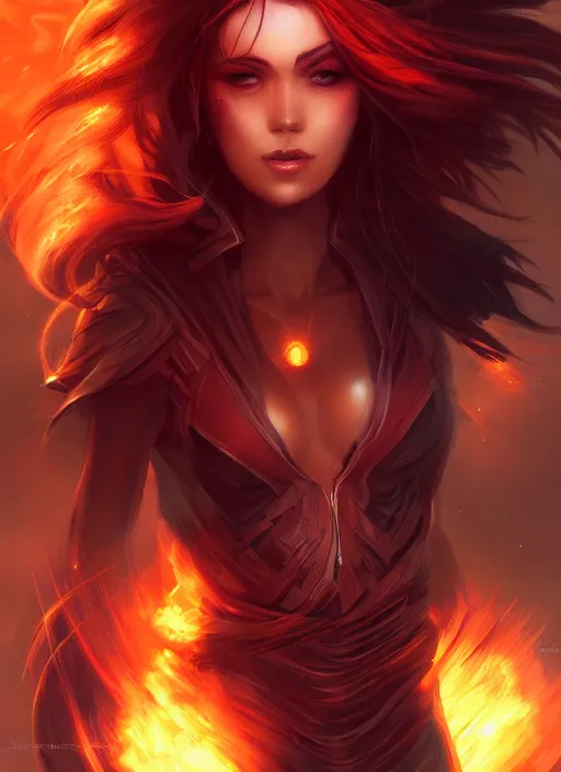 Image similar to fire mage in galaxy, artgerm, wlop, artstation, digital art, epic, best, detalied, high quality,