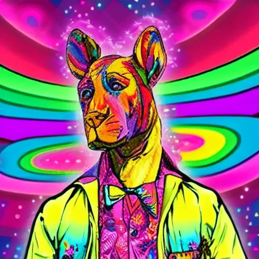 Prompt: Lisa Frank and Mozart collaboration