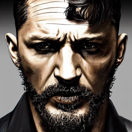 Image similar to Tom Hardy in wolverine suit Digital art 4K quality Photorealism